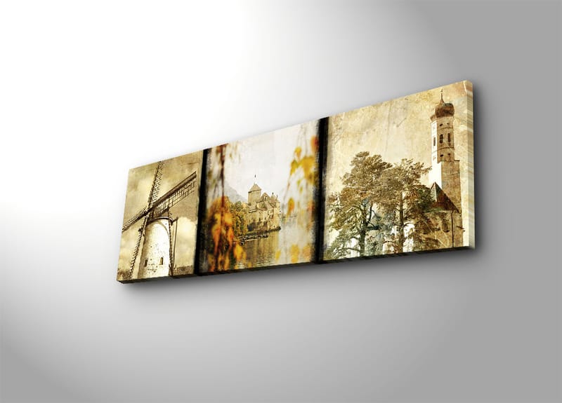 Dekorativ Canvasbillede 30x90 cm - Flerfarvet - Boligtilbehør - Billeder & kunst - Billeder på lærred