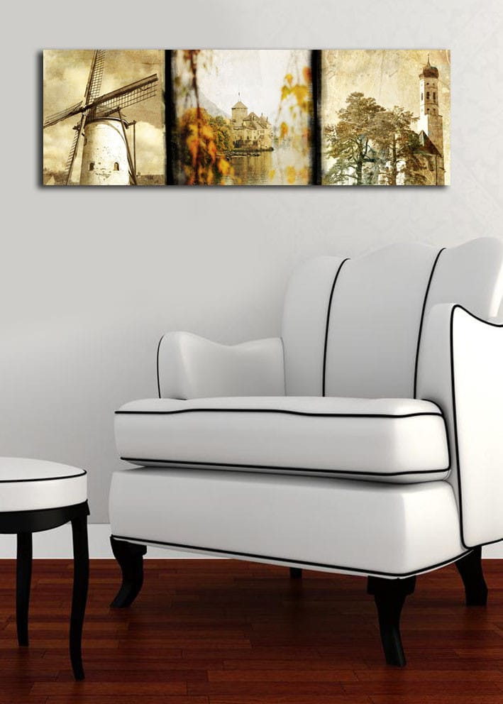Dekorativ Canvasbillede 30x90 cm - Flerfarvet - Boligtilbehør - Billeder & kunst - Billeder på lærred