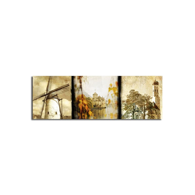 Dekorativ Canvasbillede 30x90 cm - Flerfarvet - Boligtilbehør - Billeder & kunst - Billeder på lærred