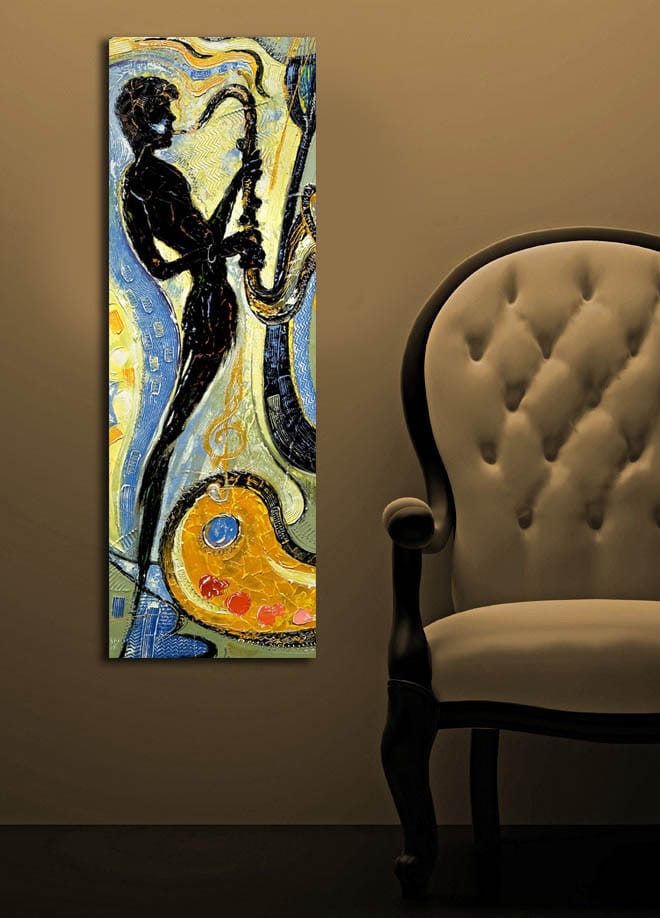 Dekorativ Canvasbillede 30x90 cm - Flerfarvet - Boligtilbehør - Billeder & kunst - Billeder på lærred