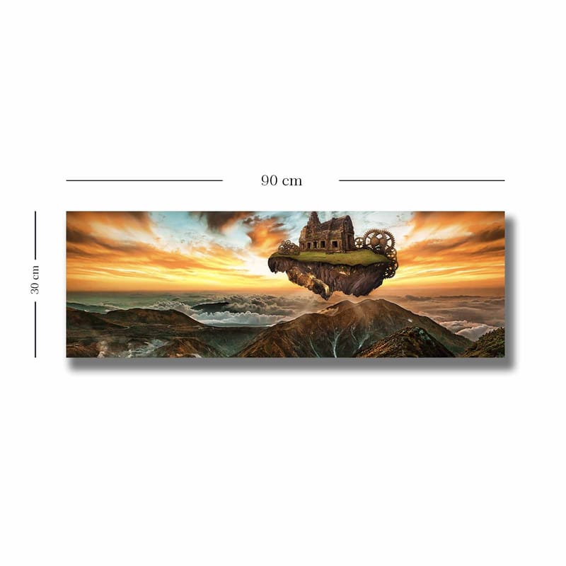 Dekorativ Canvasbillede 30x90 cm - Flerfarvet - Boligtilbehør - Billeder & kunst - Billeder på lærred