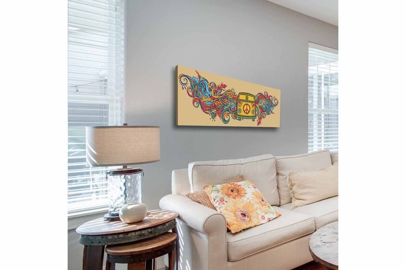 Dekorativ Canvasbillede 30x90 cm - Flerfarvet - Boligtilbehør - Billeder & kunst - Billeder på lærred