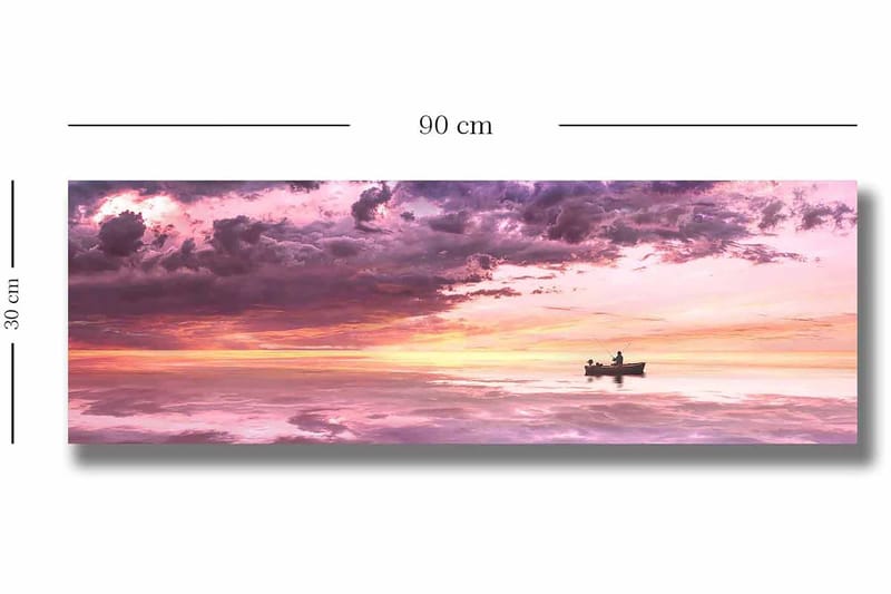 Dekorativ Canvasbillede 30x90 cm - Flerfarvet - Boligtilbehør - Billeder & kunst - Billeder på lærred