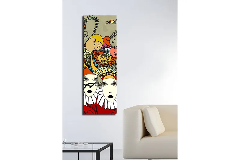 Dekorativ Canvasbillede 30x90 cm - Flerfarvet - Boligtilbehør - Billeder & kunst - Billeder på lærred