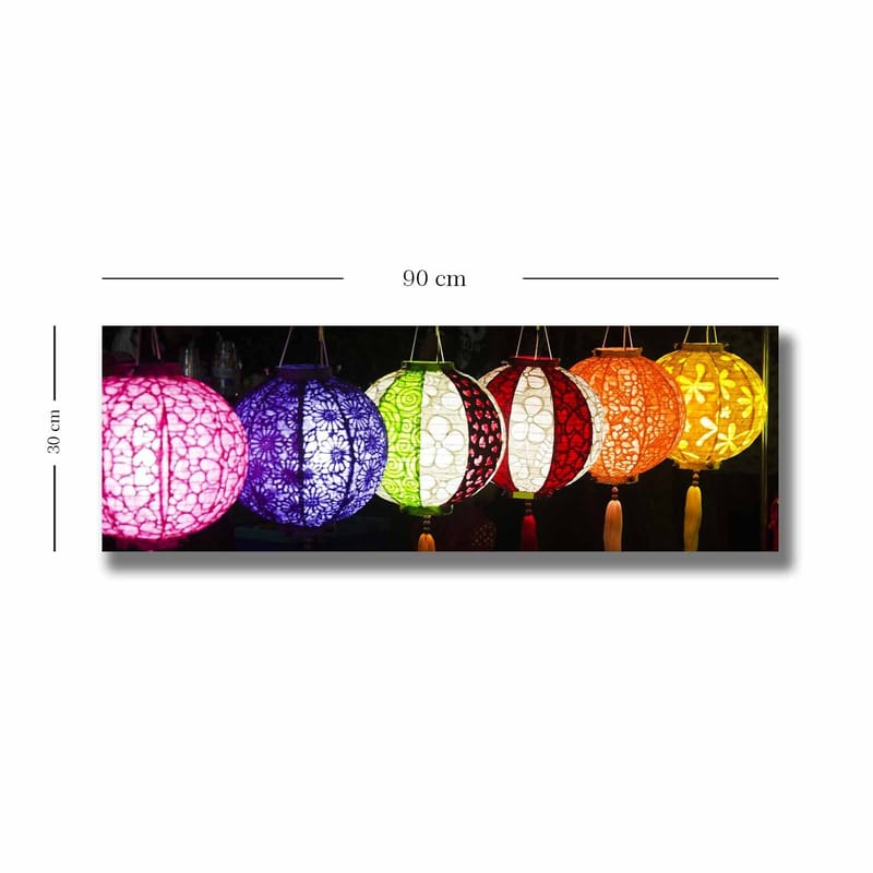 Dekorativ Canvasbillede 30x90 cm - Flerfarvet - Boligtilbehør - Billeder & kunst - Billeder på lærred