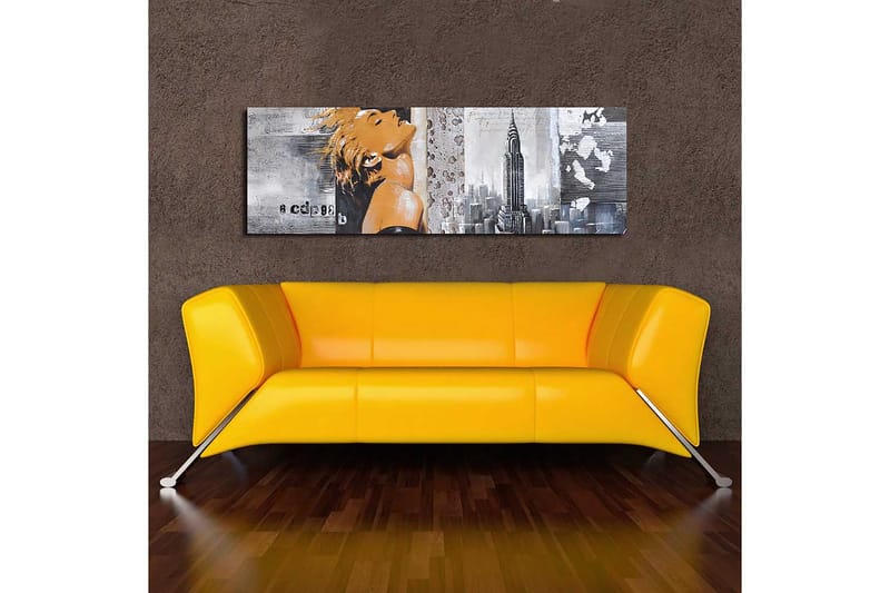 Dekorativ Canvasbillede 30x90 cm - Flerfarvet - Boligtilbehør - Billeder & kunst - Billeder på lærred