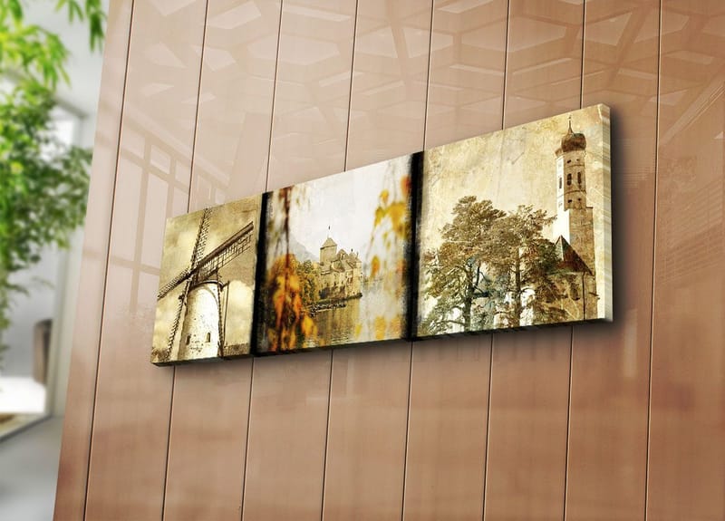 Dekorativ Canvasbillede 30x90 cm - Flerfarvet - Boligtilbehør - Billeder & kunst - Billeder på lærred