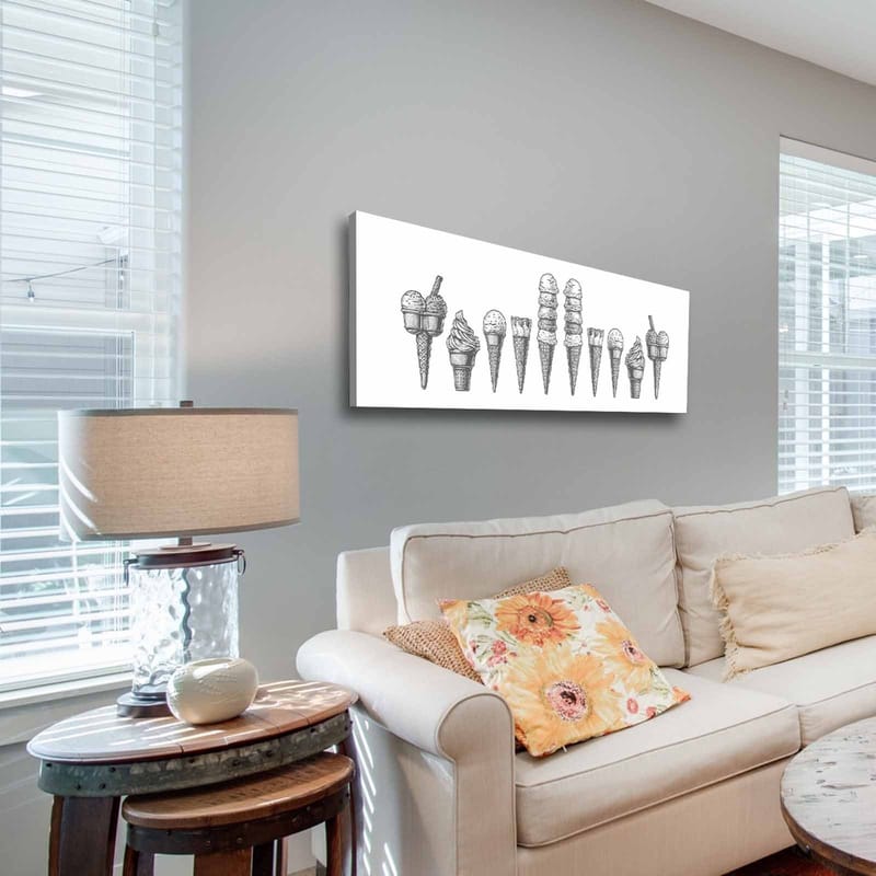 Dekorativ Canvasbillede 30x90 cm - Flerfarvet - Boligtilbehør - Billeder & kunst - Billeder på lærred