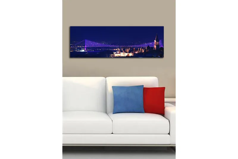 Dekorativ Canvasbillede 30x90 cm - Flerfarvet - Boligtilbehør - Billeder & kunst - Billeder på lærred