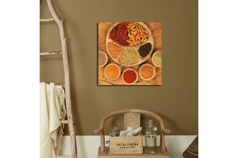Dekorativ Canvasbillede 45x45 cm - Flerfarvet - Boligtilbehør - Billeder & kunst - Billeder på lærred