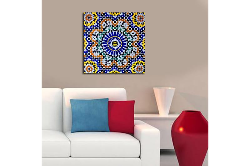 Dekorativ Canvasbillede 45x45 cm - Flerfarvet - Boligtilbehør - Billeder & kunst - Billeder på lærred