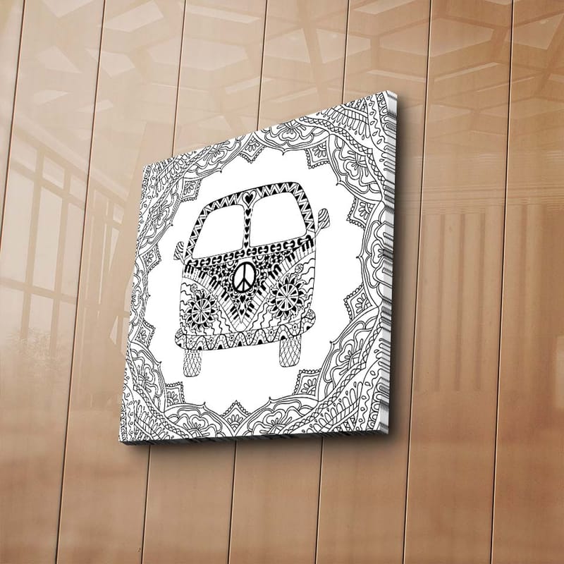 Dekorativ Canvasbillede 45x45 cm - Flerfarvet - Boligtilbehør - Billeder & kunst - Billeder på lærred