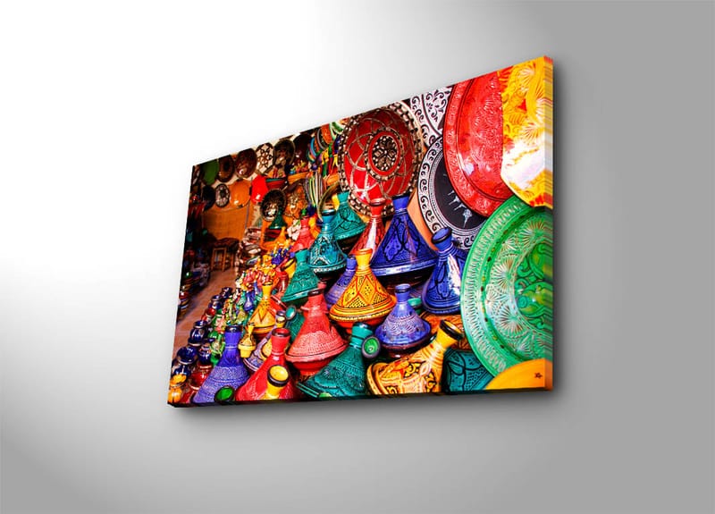 Dekorativ Canvasbillede 45x70 cm - Flerfarvet - Boligtilbehør - Billeder & kunst - Billeder på lærred