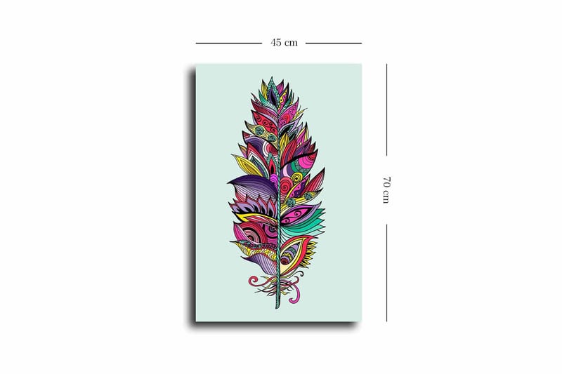 Dekorativ Canvasbillede 45x70 cm - Flerfarvet - Boligtilbehør - Billeder & kunst - Billeder på lærred