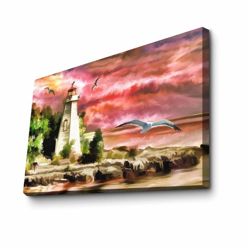 Dekorativ Canvasbillede 45x70 cm - Flerfarvet - Boligtilbehør - Billeder & kunst - Billeder på lærred