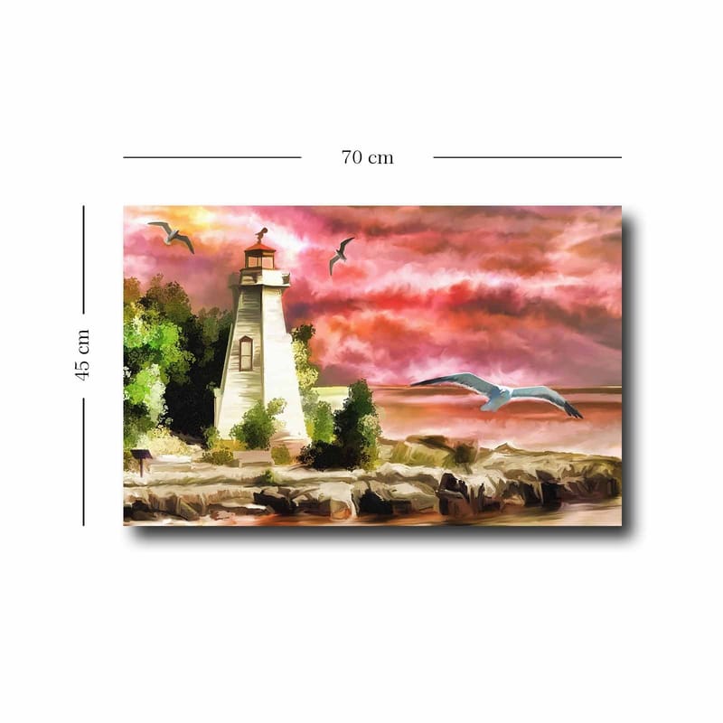 Dekorativ Canvasbillede 45x70 cm - Flerfarvet - Boligtilbehør - Billeder & kunst - Billeder på lærred