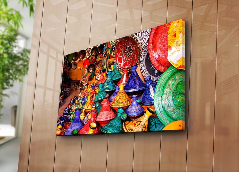 Dekorativ Canvasbillede 45x70 cm - Flerfarvet - Boligtilbehør - Billeder & kunst - Billeder på lærred