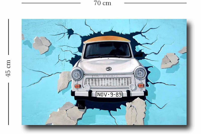 Dekorativ Canvasbillede 45x70 cm - Flerfarvet - Boligtilbehør - Billeder & kunst - Billeder på lærred