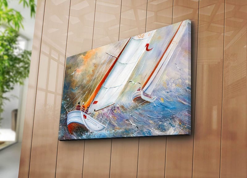 Dekorativ Canvasbillede 45x70 cm - Flerfarvet - Boligtilbehør - Billeder & kunst - Billeder på lærred