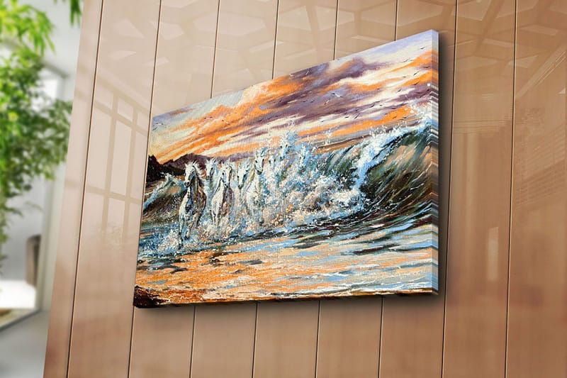 Dekorativ Canvasbillede 45x70 cm - Flerfarvet - Boligtilbehør - Billeder & kunst - Billeder på lærred