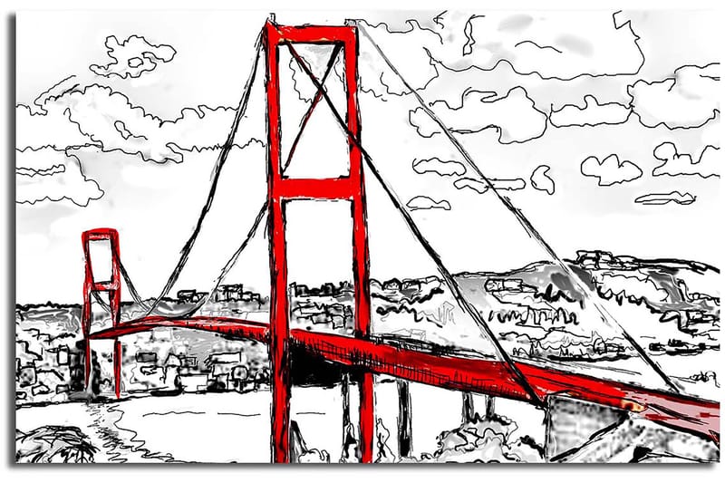 Dekorativ Canvasbillede 45x70 cm - Flerfarvet - Boligtilbehør - Billeder & kunst - Billeder på lærred