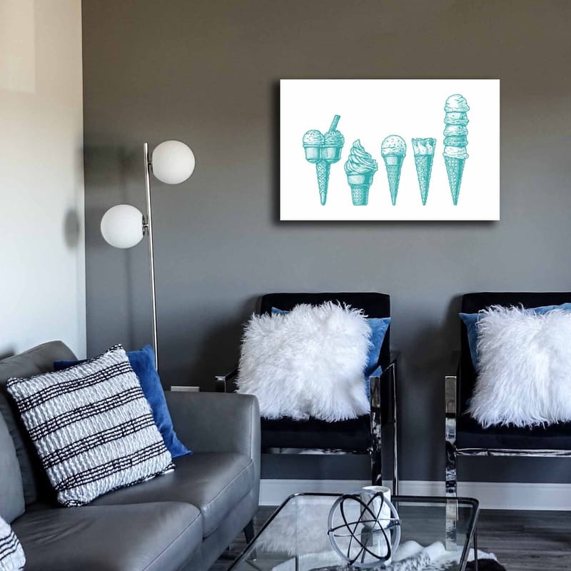 Dekorativ Canvasbillede 45x70 cm - Flerfarvet - Boligtilbehør - Billeder & kunst - Billeder på lærred