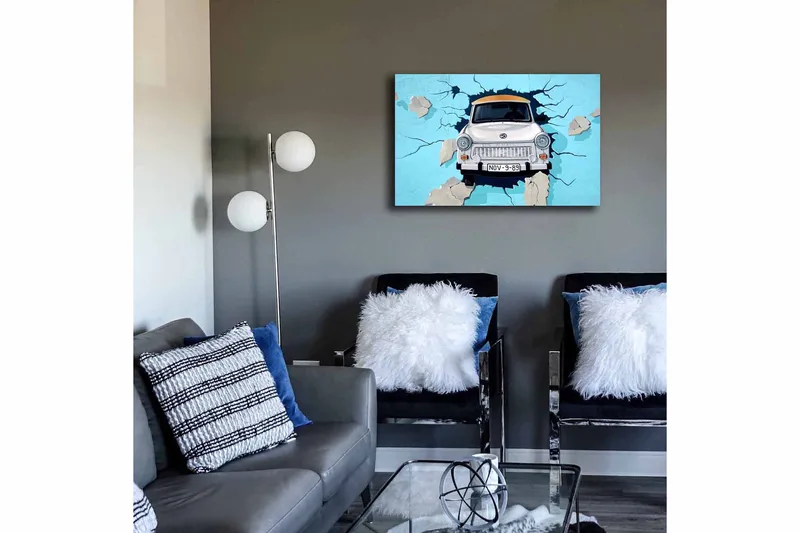 Dekorativ Canvasbillede 45x70 cm - Flerfarvet - Boligtilbehør - Billeder & kunst - Billeder på lærred