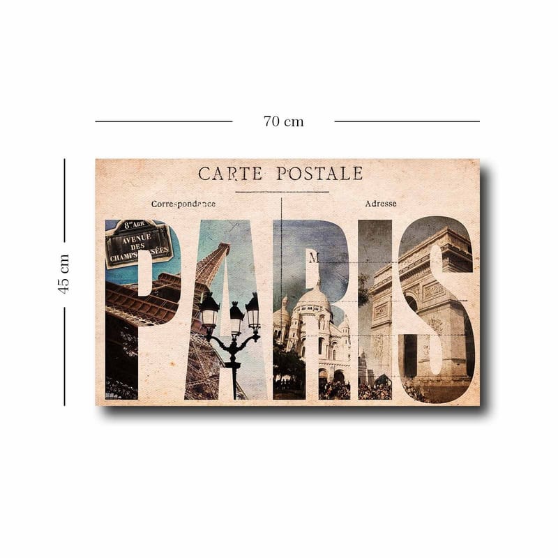 Dekorativ Canvasbillede 45x70 cm - Flerfarvet - Boligtilbehør - Billeder & kunst - Billeder på lærred