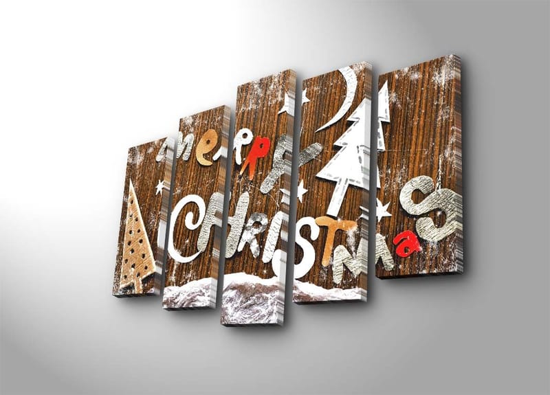 Dekorativ Canvasbillede 5-Dele 19x70 cm - Flerfarvet - Boligtilbehør - Billeder & kunst - Billeder på lærred