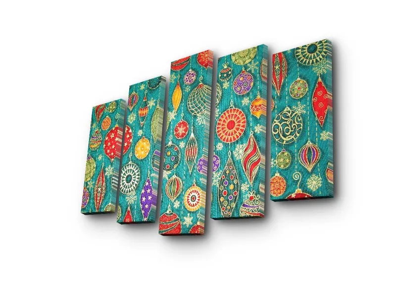 Dekorativ Canvasbillede 5-Dele 19x70 cm, Flerfarvet