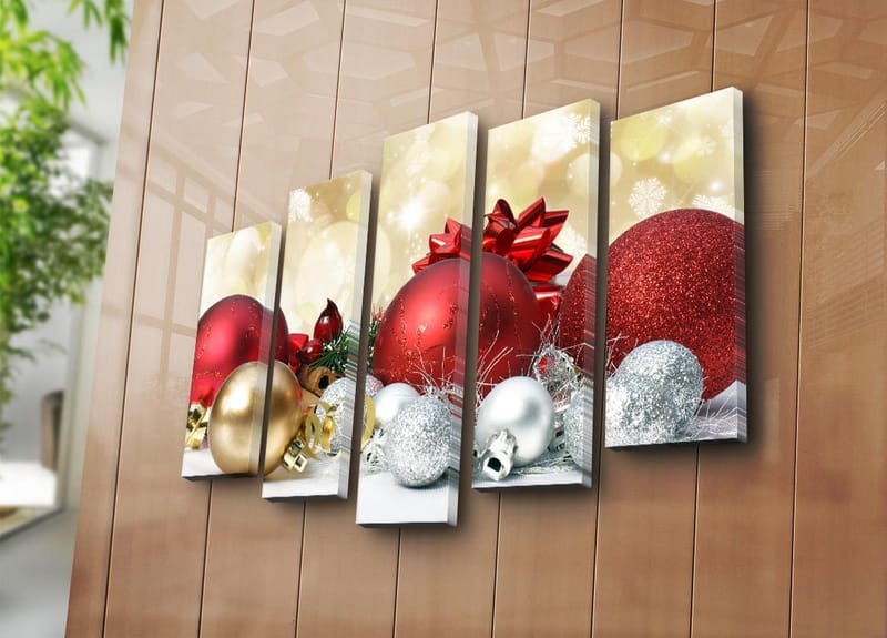 Dekorativ Canvasbillede 5-Dele 19x70 cm - Flerfarvet - Boligtilbehør - Billeder & kunst - Billeder på lærred