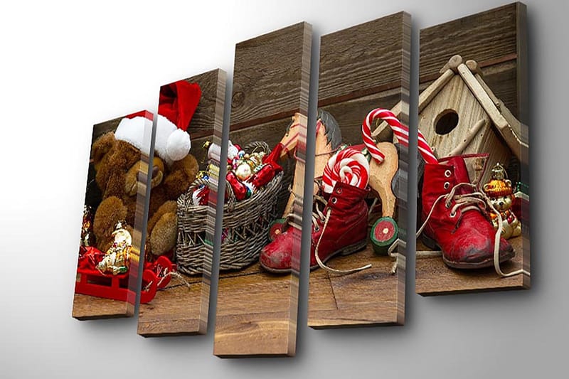 Dekorativ Canvasbillede 5-Dele 19x70 cm - Flerfarvet - Boligtilbehør - Billeder & kunst - Billeder på lærred