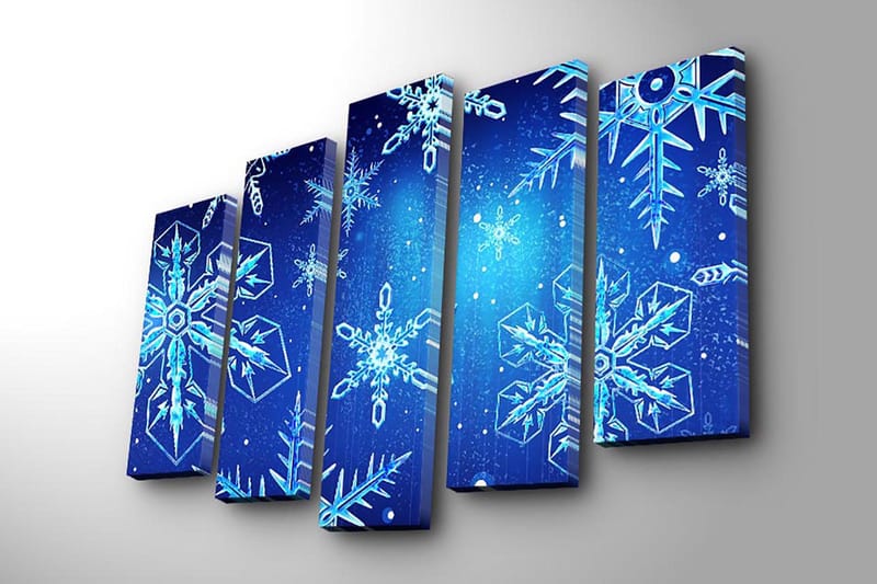 Dekorativ Canvasbillede 5-Dele 19x70 cm - Flerfarvet - Boligtilbehør - Billeder & kunst - Billeder på lærred