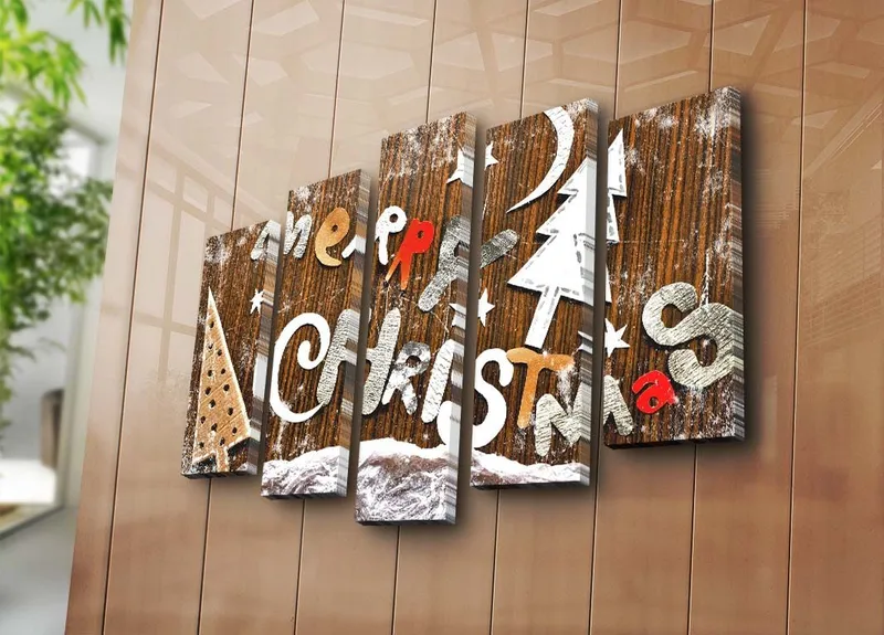 Dekorativ Canvasbillede 5-Dele 19x70 cm - Flerfarvet - Boligtilbehør - Billeder & kunst - Billeder på lærred