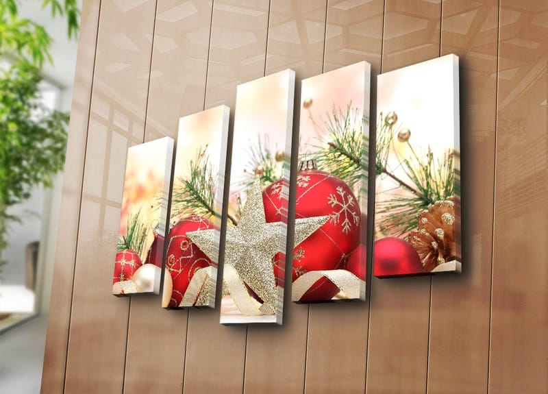 Dekorativ Canvasbillede 5-Dele 19x70 cm - Flerfarvet - Boligtilbehør - Billeder & kunst - Billeder på lærred