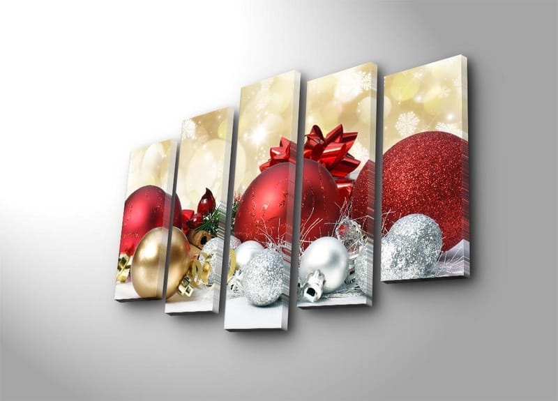 Dekorativ Canvasbillede 5-Dele 19x70 cm - Flerfarvet - Boligtilbehør - Billeder & kunst - Billeder på lærred