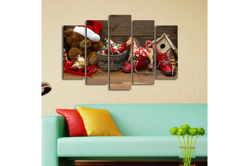 Dekorativ Canvasbillede 5-Dele 19x70 cm - Flerfarvet - Boligtilbehør - Billeder & kunst - Billeder på lærred