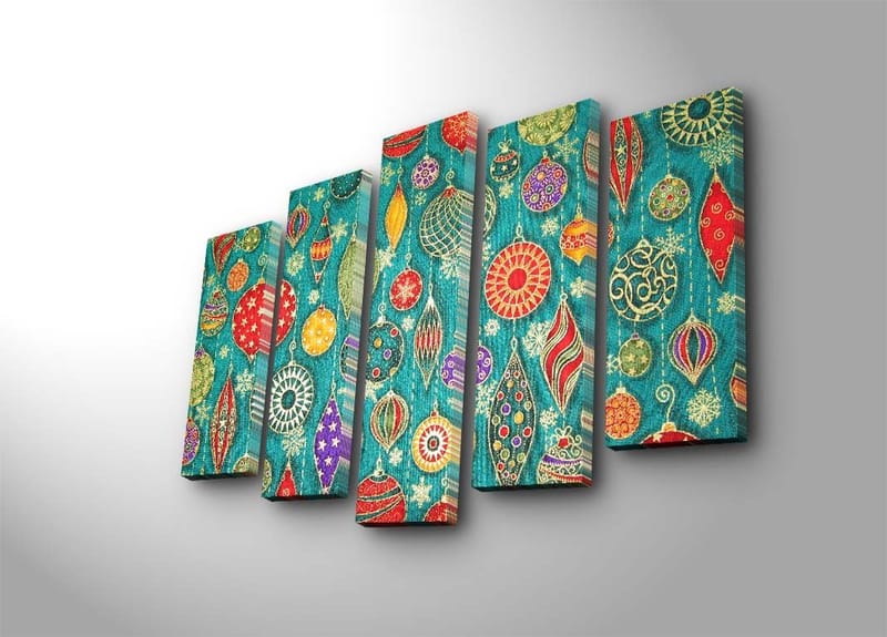 Dekorativ Canvasbillede 5-Dele 19x70 cm - Flerfarvet - Boligtilbehør - Billeder & kunst - Billeder på lærred