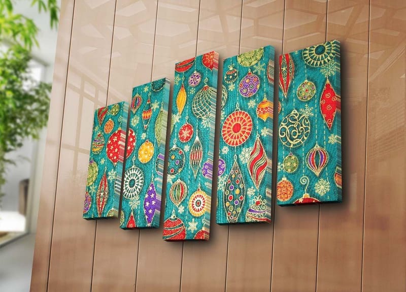 Dekorativ Canvasbillede 5-Dele 19x70 cm - Flerfarvet - Boligtilbehør - Billeder & kunst - Billeder på lærred