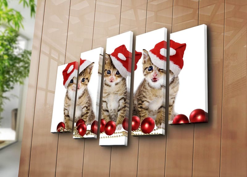 Dekorativ Canvasbillede 5-Dele 19x70 cm - Flerfarvet - Boligtilbehør - Billeder & kunst - Billeder på lærred