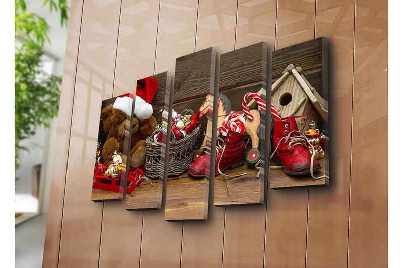 Dekorativ Canvasbillede 5-Dele 19x70 cm - Flerfarvet - Boligtilbehør - Billeder & kunst - Billeder på lærred