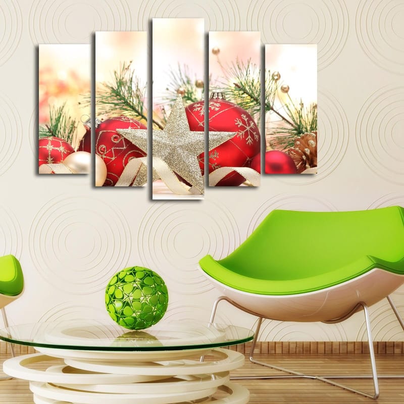 Dekorativ Canvasbillede 5-Dele 19x70 cm - Flerfarvet - Boligtilbehør - Billeder & kunst - Billeder på lærred