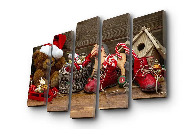 Dekorativ Canvasbillede 5-Dele 19x70 cm, Flerfarvet