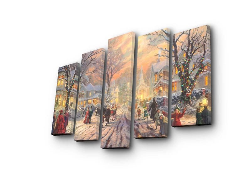 Dekorativ Canvasbillede 5-Dele 19x70 cm, Flerfarvet