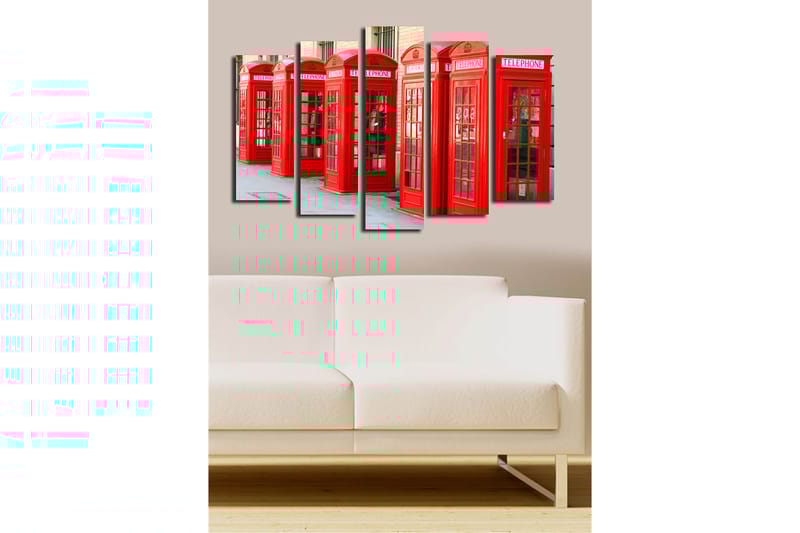 Dekorativ Canvasbillede 5-Dele 70x19 cm - Flerfarvet - Boligtilbehør - Billeder & kunst - Billeder på lærred