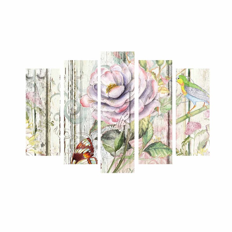 Dekorativ Canvasbillede 5-Dele 70x19 cm - Flerfarvet - Boligtilbehør - Billeder & kunst - Billeder på lærred