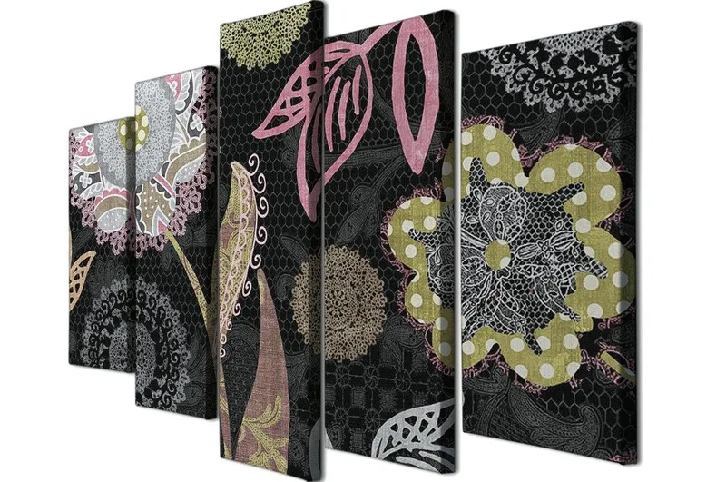 Dekorativ Canvasbillede 5-Dele 70x20 cm - Flerfarvet - Boligtilbehør - Billeder & kunst - Billeder på lærred