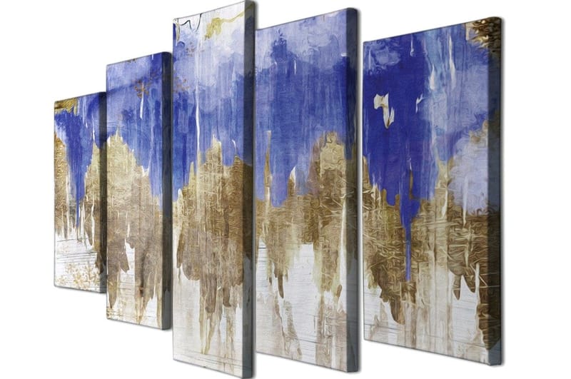 Dekorativ Canvasbillede 5-Dele 70x20 cm - Flerfarvet - Boligtilbehør - Billeder & kunst - Billeder på lærred