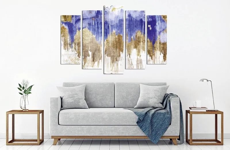 Dekorativ Canvasbillede 5-Dele 70x20 cm, Flerfarvet