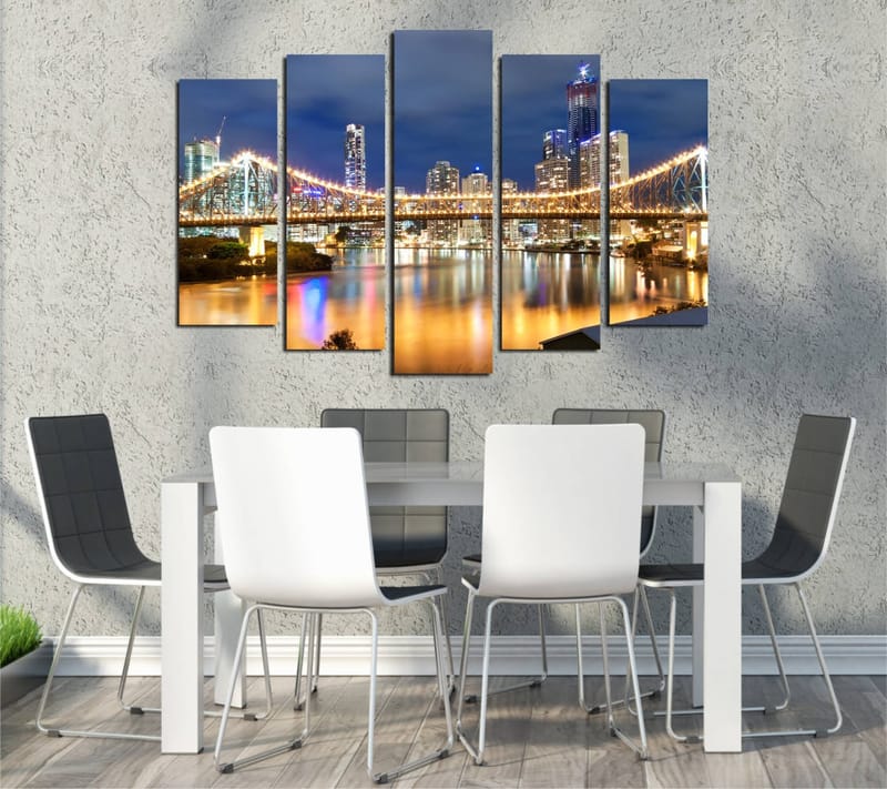 Dekorativ Canvasbillede 5-Dele 70x20 cm - Flerfarvet - Boligtilbehør - Billeder & kunst - Billeder på lærred